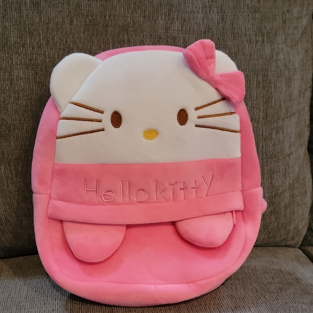 Hello Kitty Pink Plush Backpack